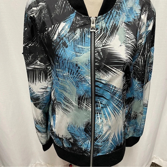 GUESS Venice Island Tropical Bomber Jacket sz LG - Picture 16 of 16